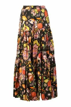 Beste recensies van π― La DoubleJ Maxi Rokken Long π Skirt With Bold Floral Prints Brown π€©