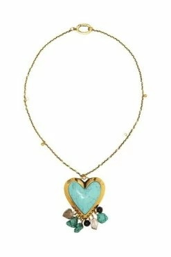 Nieuw π La DoubleJ Kettingen Big Heart Necklace Blue π