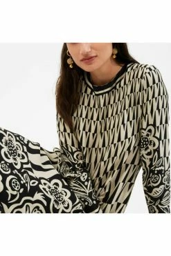 Uitgang ⭐ La DoubleJ Maxi Jurken Long Sleeve Swing 👗 Dress (Placée) Black 🎉