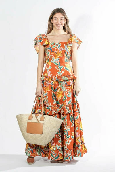 Nieuw π€© La DoubleJ Maxi Jurken Scarlett π Dress Orange π 3 Nieuw π€© La DoubleJ Maxi Jurken Scarlett π Dress Orange π