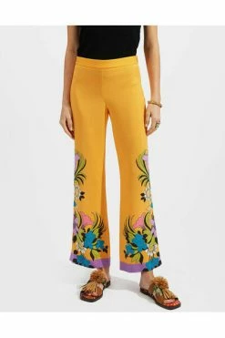 Hete verkoop π La DoubleJ Wijde Broeken Stretch Pants Placed Orange π€©