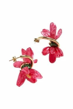 Hete verkoop 🧨 La DoubleJ Oorbellen Small Flora Earrings Pink 🔥